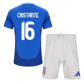 Italien Bryan Cristante #16 Hjemmebanesæt Børn EM 2024 Kort ærmer (+ korte bukser)